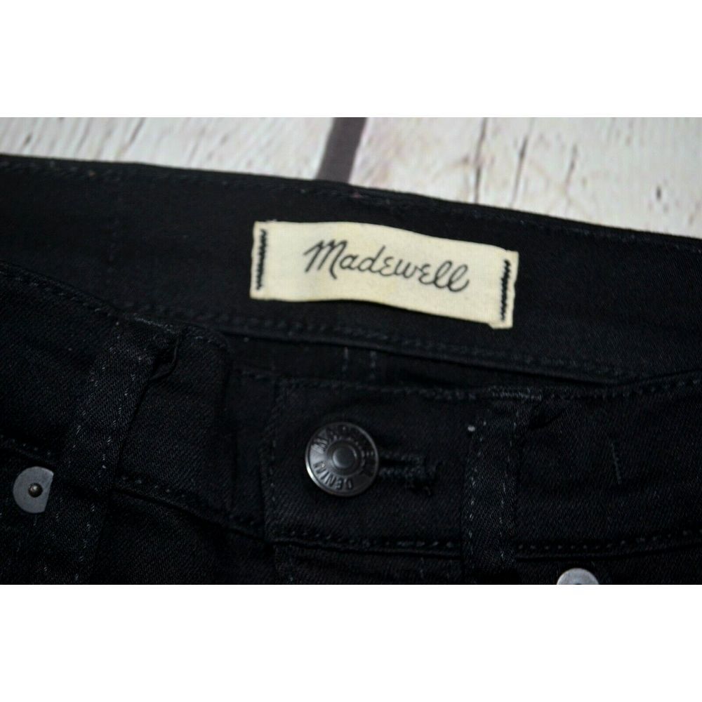 MADEWELL Women's 9" High Rise Skinny Jeans SIZE 24 Black Wash Raw Hem - Picture 7 of 8
